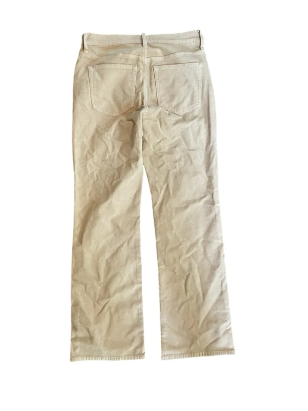 J. Crew High Rise Slim Demi Boot Pant Corduroy Light Khaki Preppy Casual Classic
